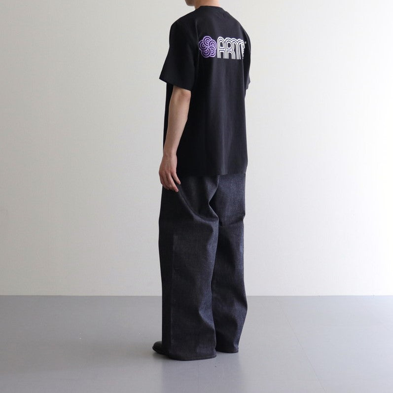 Circle Flower Back Front Print T’shirt #Black [SS24-020T]