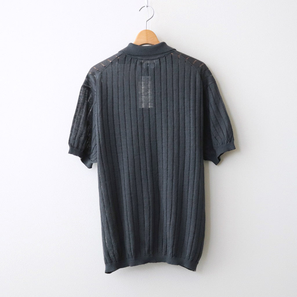 Line S/S Knit Shirt #GRAY [AL24S-KN02]