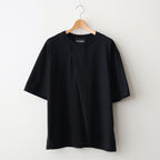 Y NECK T-SHIRTS #BLACK [TS-01-0001]