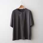 Y NECK T-SHIRTS #GREY [TS-01-0001]