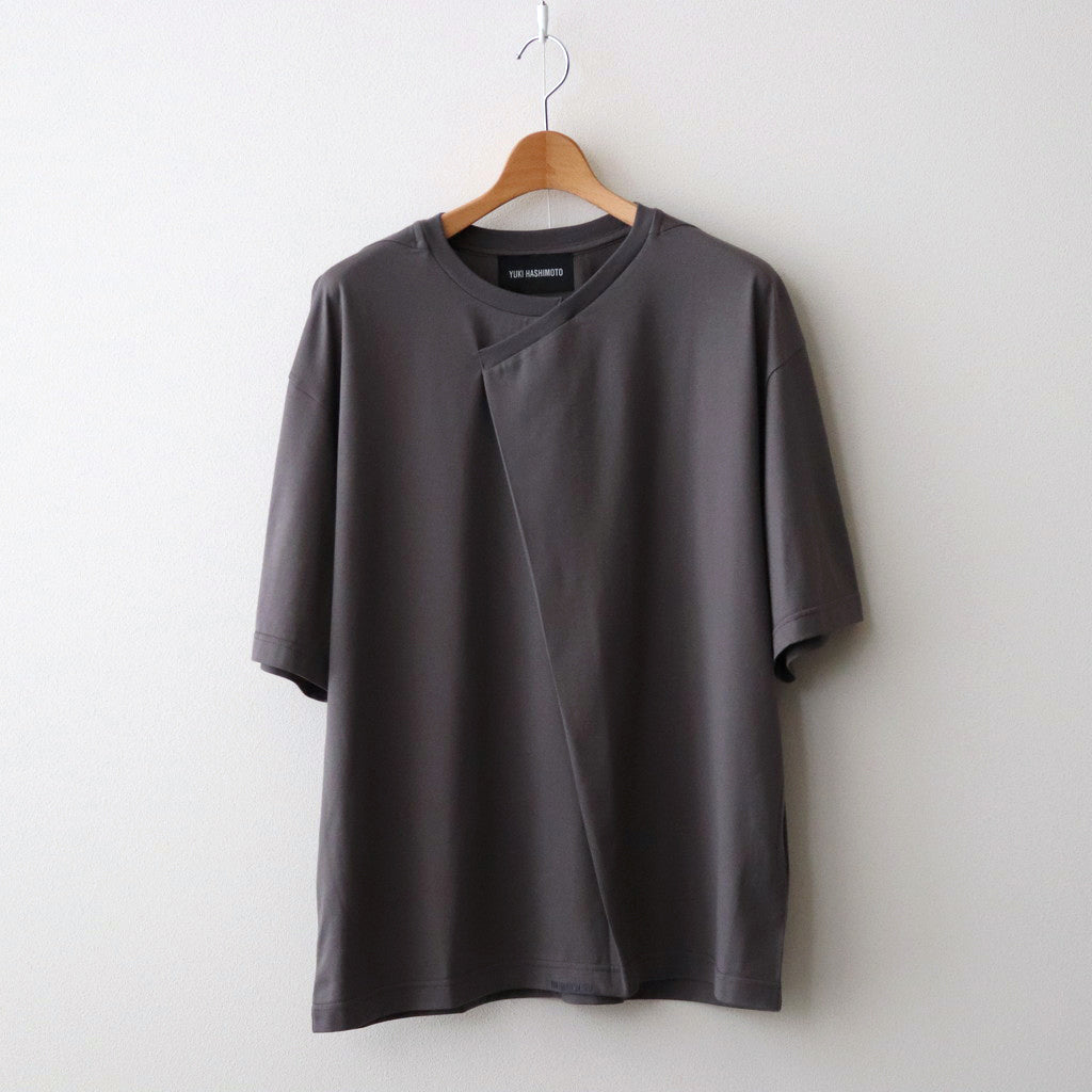 Y NECK T-SHIRTS #GREY [TS-01-0001]