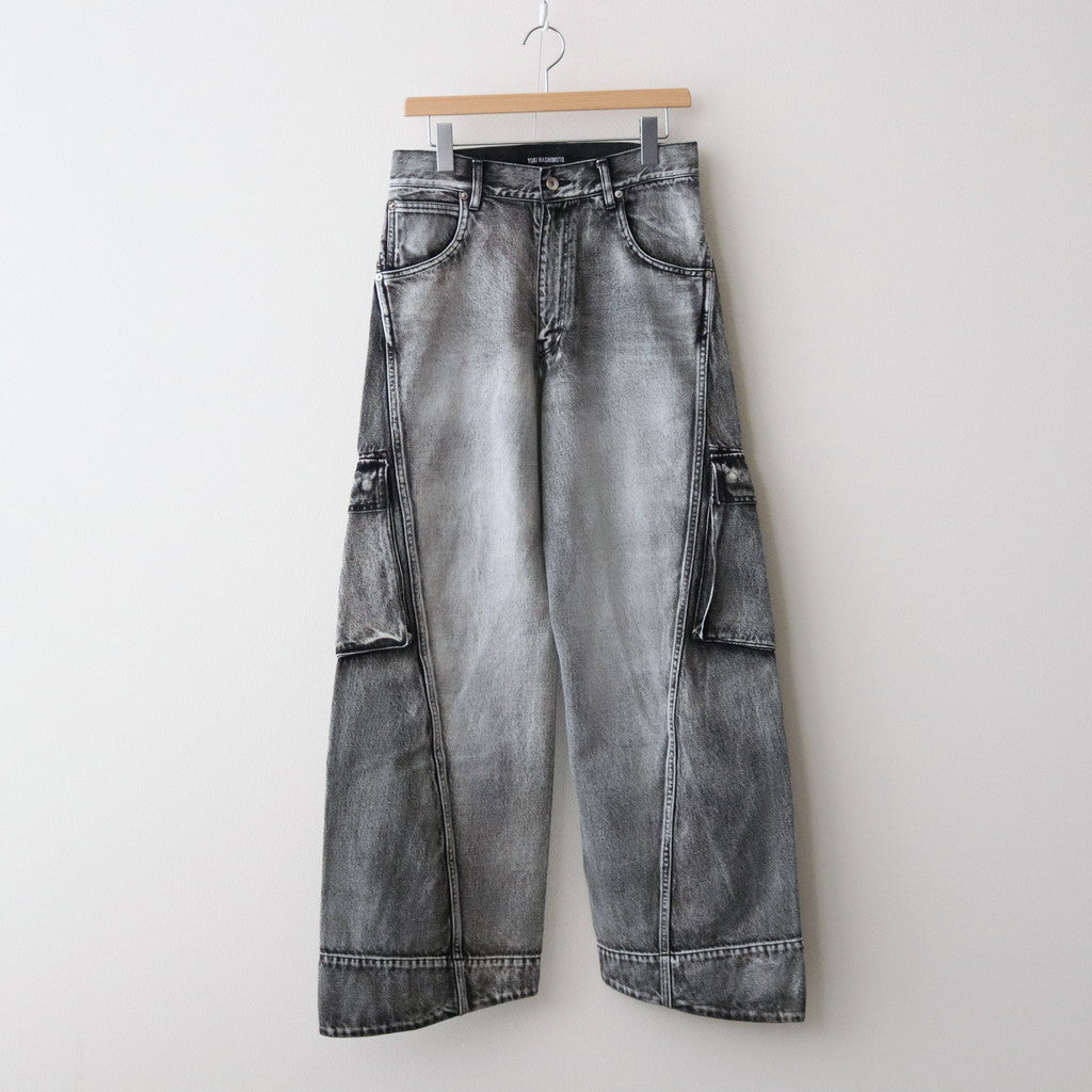 TWISTED DENIM CARGO #BLACK [241-01-0203]