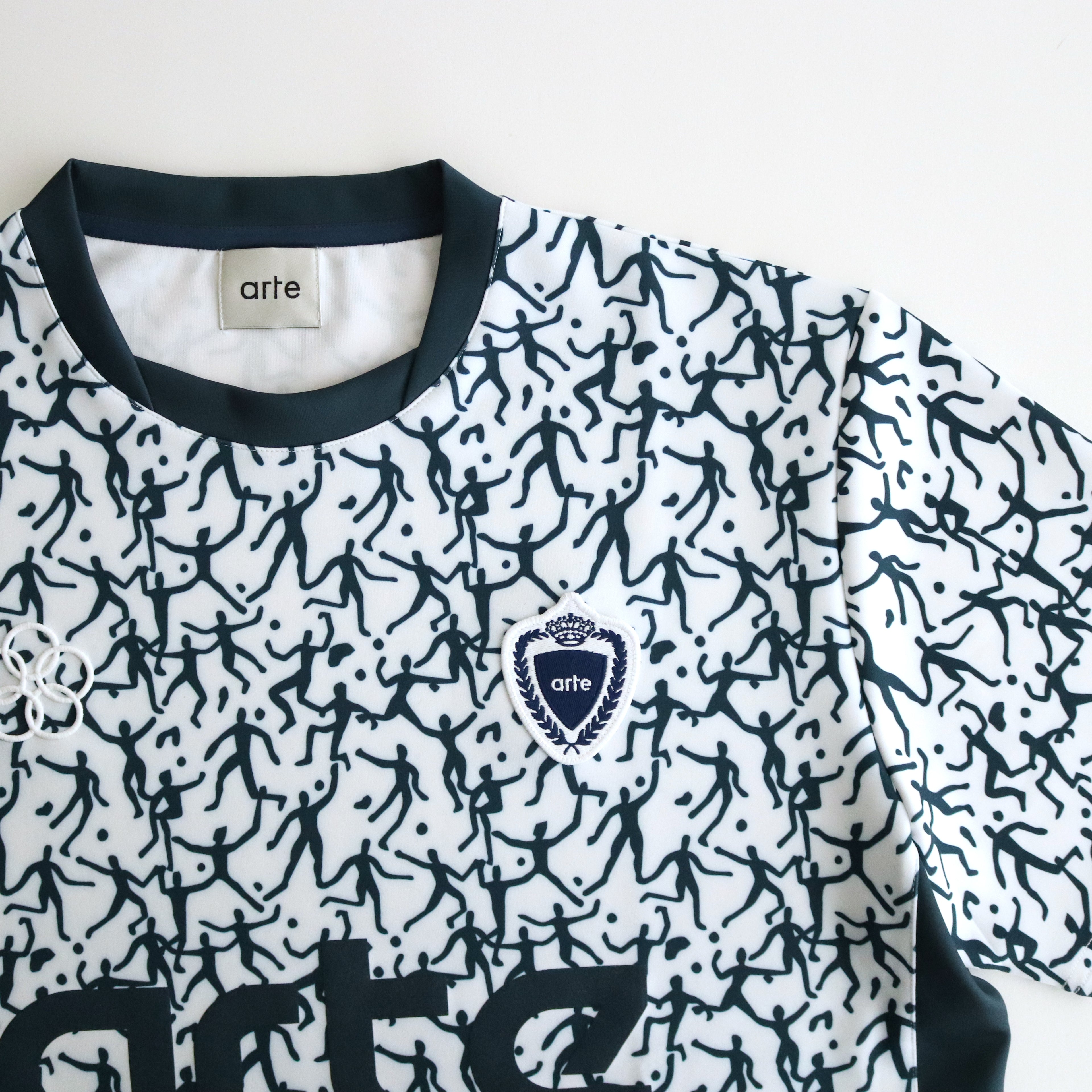 Printed Futebol T’shirt #White/Navy [SS24-152T]