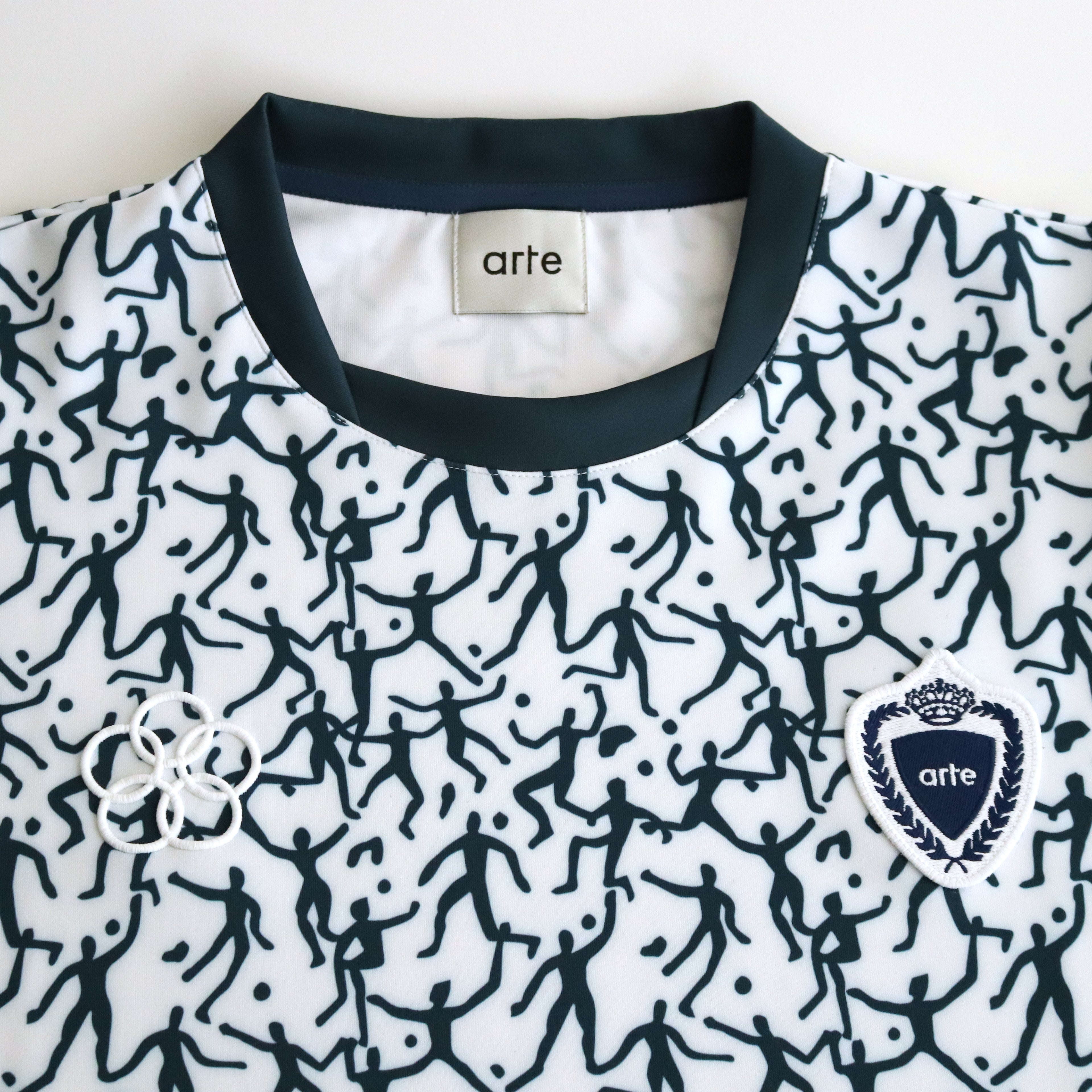 Printed Futebol T’shirt #White/Navy [SS24-152T]