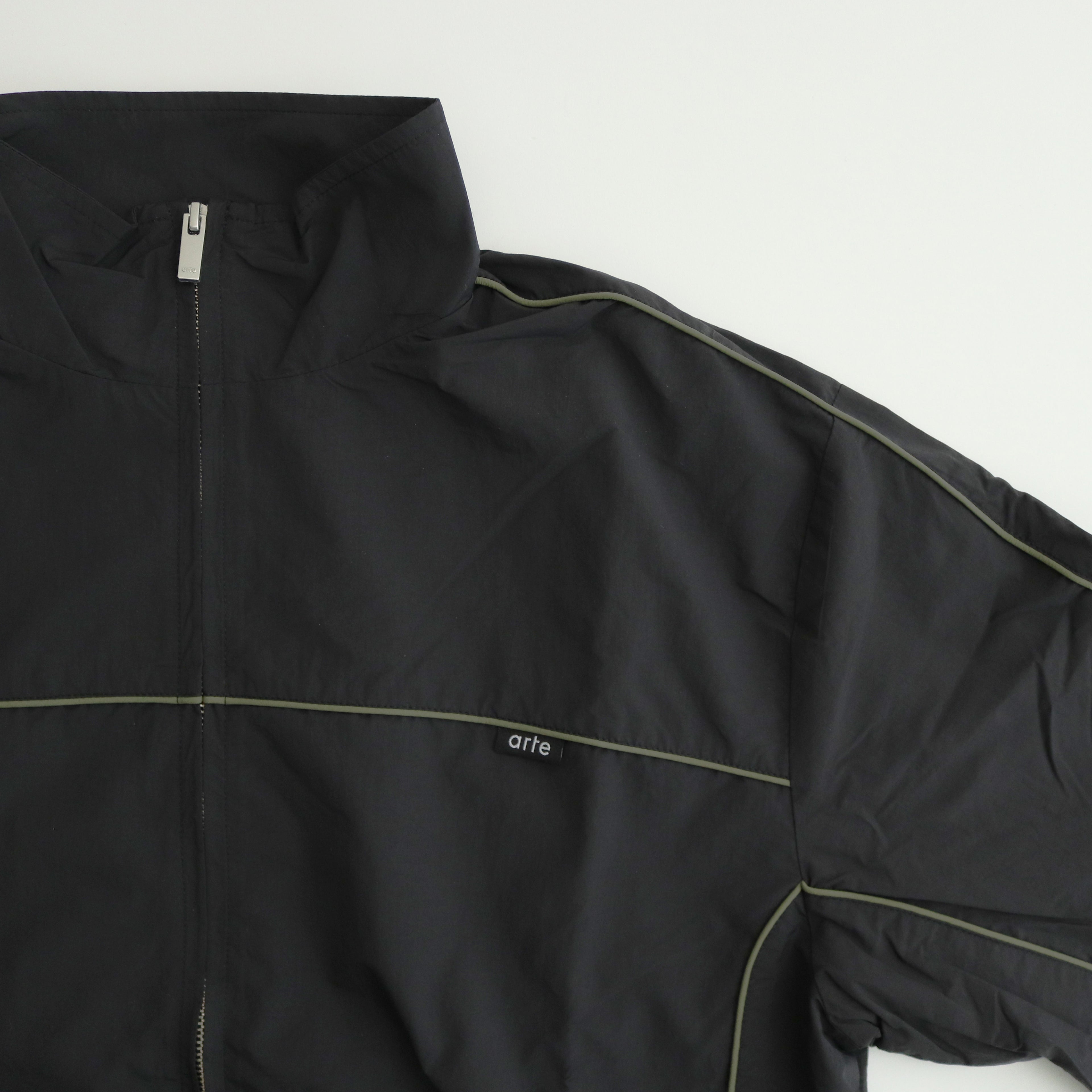 Track Pipping Jacket #Black/Green [SS24-014J]