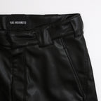 TWISTED LEATHER SHORTS #BLACK [241-01-0202L]
