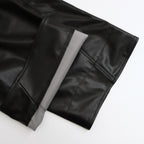 TWISTED LEATHER SHORTS #BLACK [241-01-0202L]