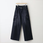 SHAFFER DENIM WIDE PANTS #Washed Black [SHSS24030]