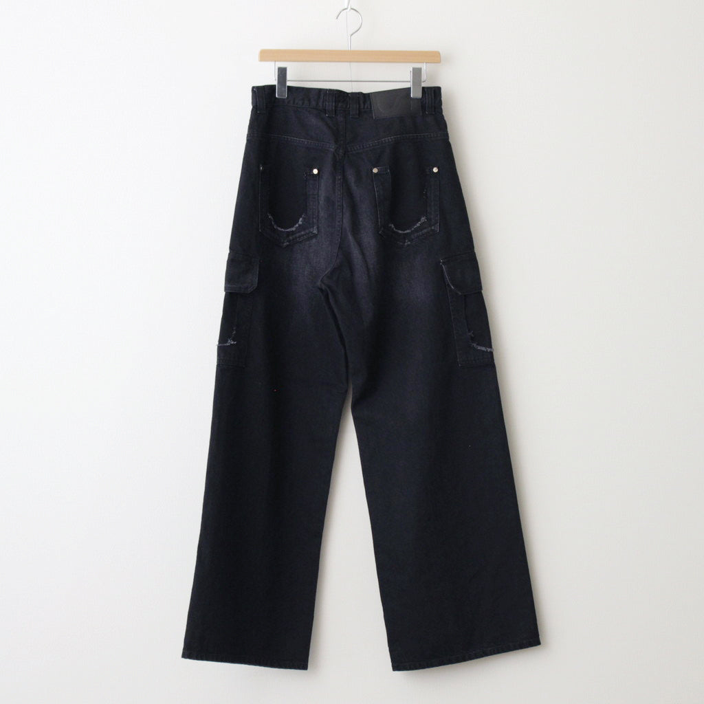 SHAFFER DENIM WIDE PANTS #Washed Black [SHSS24030]