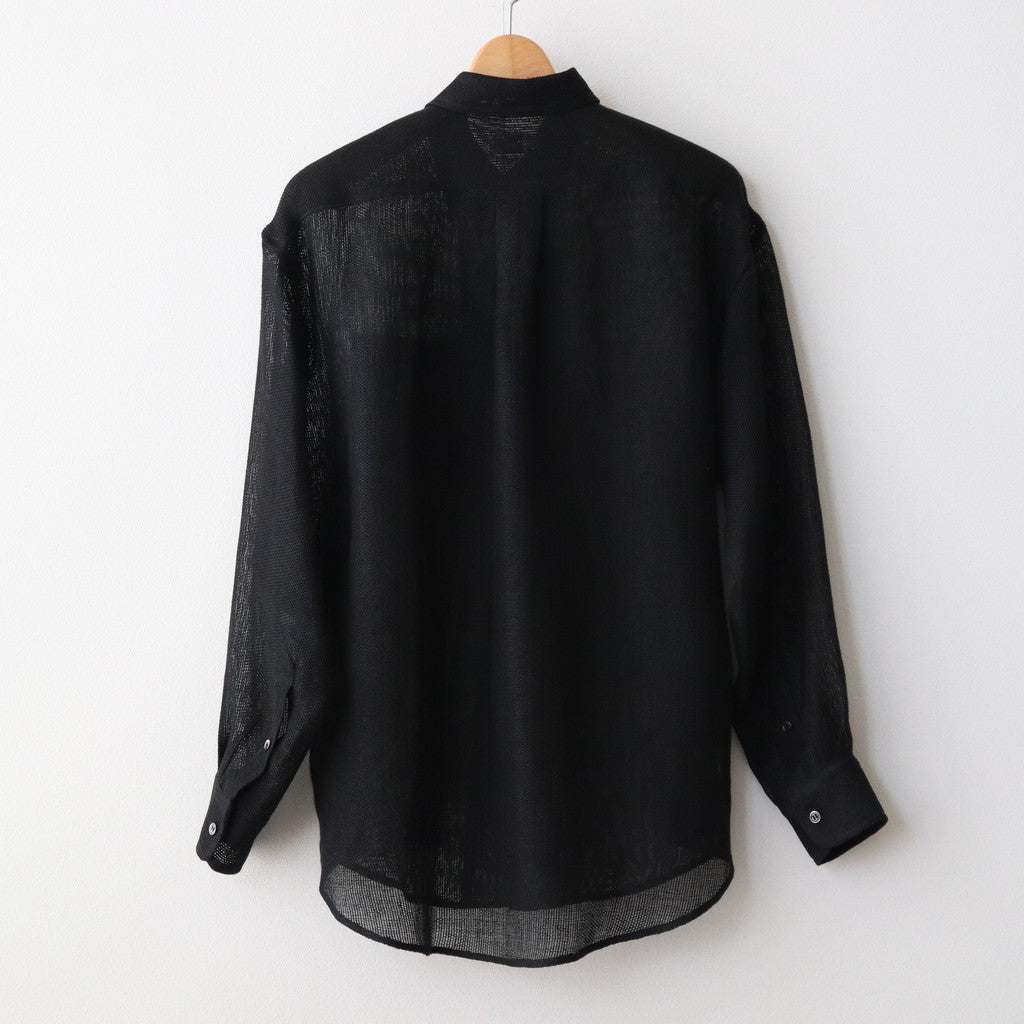 Linen Mesh Shirt #BLACK [AL24S-SH02] – Reraise