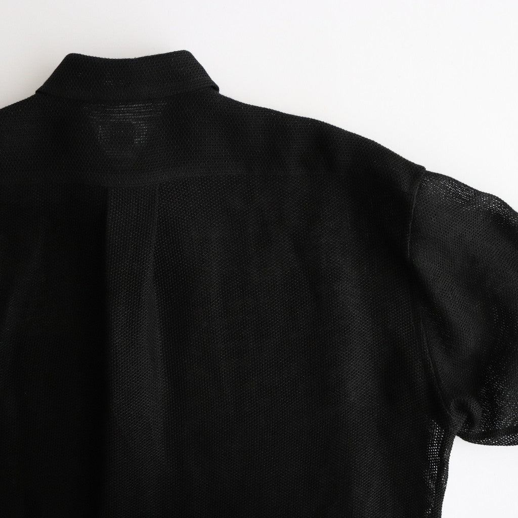 Linen Mesh Shirt #BLACK [AL24S-SH02]