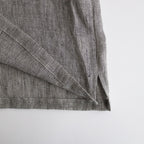 Linen Stripe Open Callor S/S Shirt #GRAY [AL24S-SH05]
