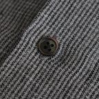 Linen Stripe Open Callor S/S Shirt #GRAY [AL24S-SH05]