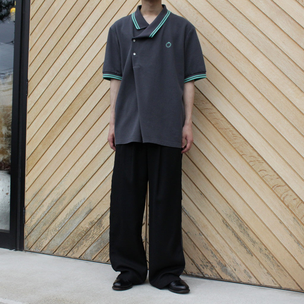 Y NECK POLO SHIRTS #GREY [241-01-0601]