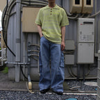 Viscose Rib Knit Polo #Yellow [002121303]