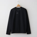 SEE THOUGH Y NECK L/S T-SHIRTS #BLACK [TS-01-0001L]
