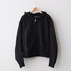 BACK PRINTED ZIP UP HOODIE #BLACK [241-01-0602]