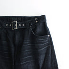 SHAFFER DENIM WIDE PANTS #Washed Black [SHSS24030]