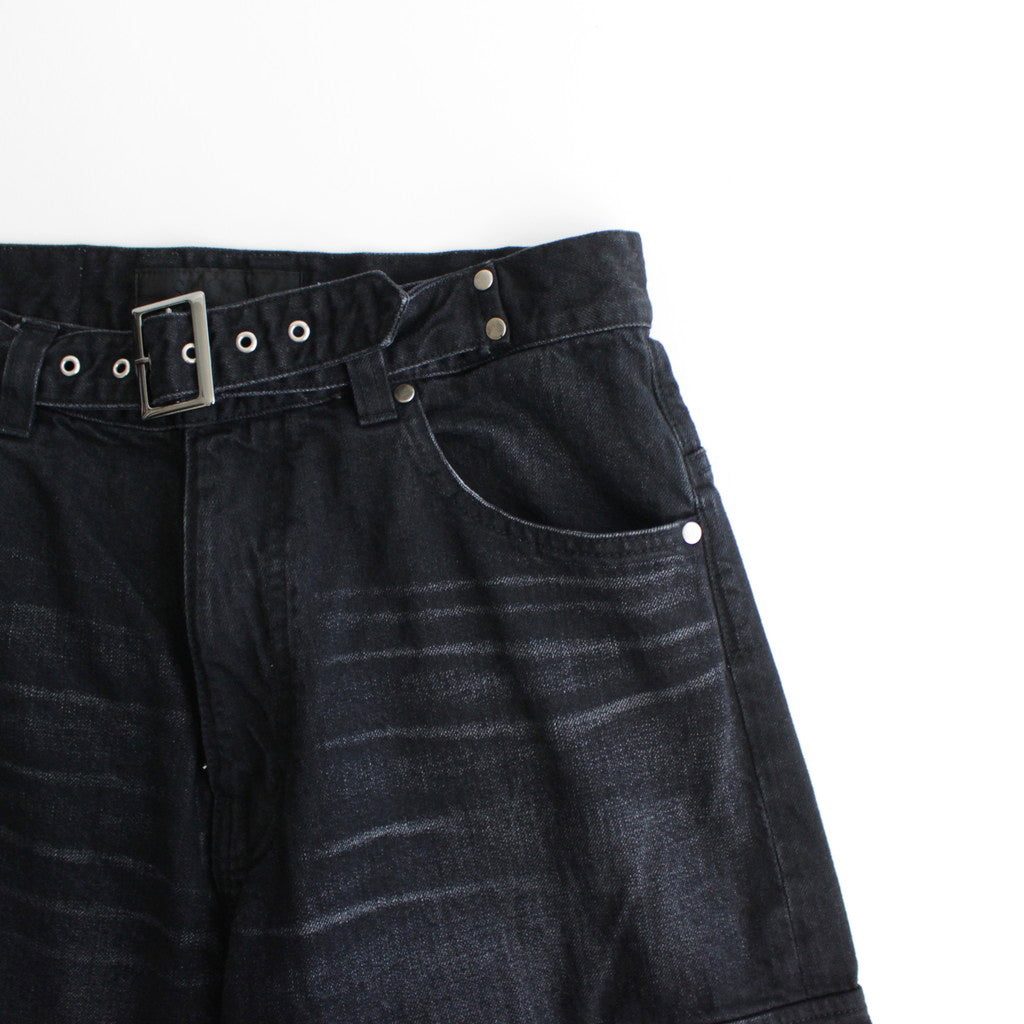 SHAFFER DENIM WIDE PANTS #Washed Black [SHSS24030]