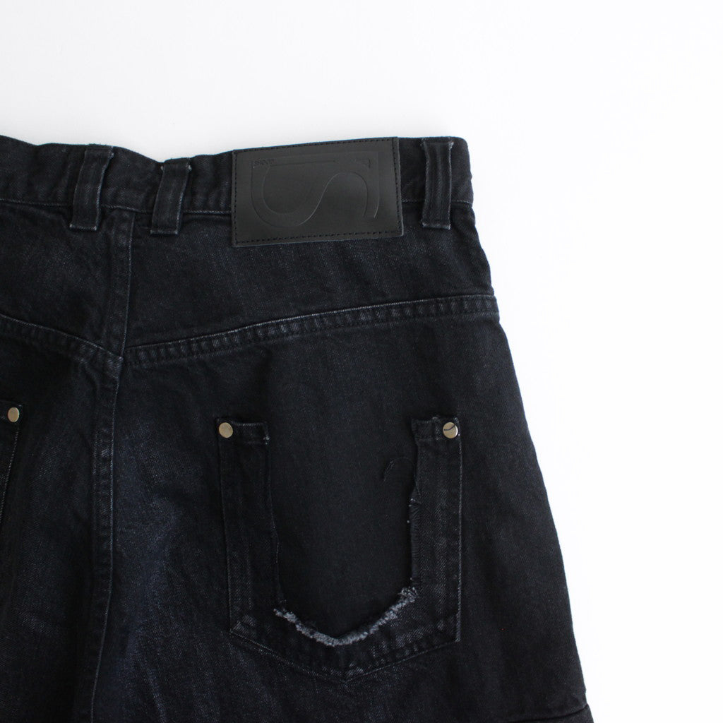 SHAFFER DENIM WIDE PANTS #Washed Black [SHSS24030]