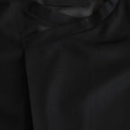 SEE THOUGH Y NECK L/S T-SHIRTS #BLACK [TS-01-0001L]