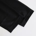 SEE THOUGH Y NECK L/S T-SHIRTS #BLACK [TS-01-0001L]