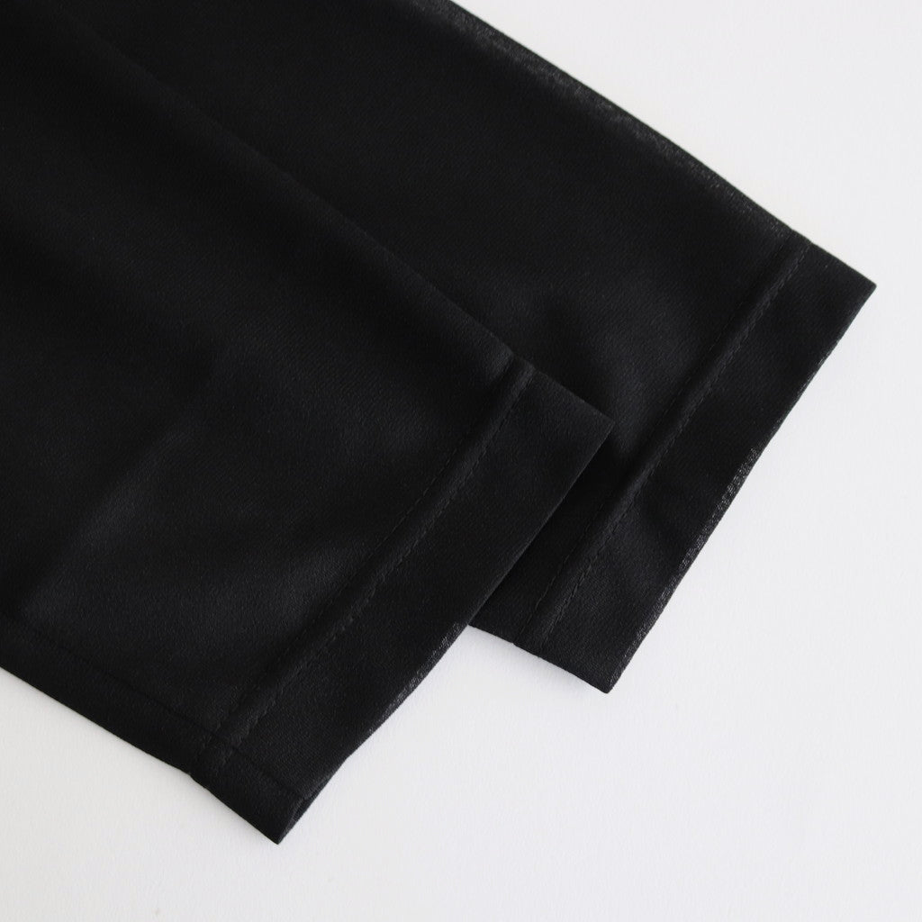 SEE THOUGH Y NECK L/S T-SHIRTS #BLACK [TS-01-0001L]