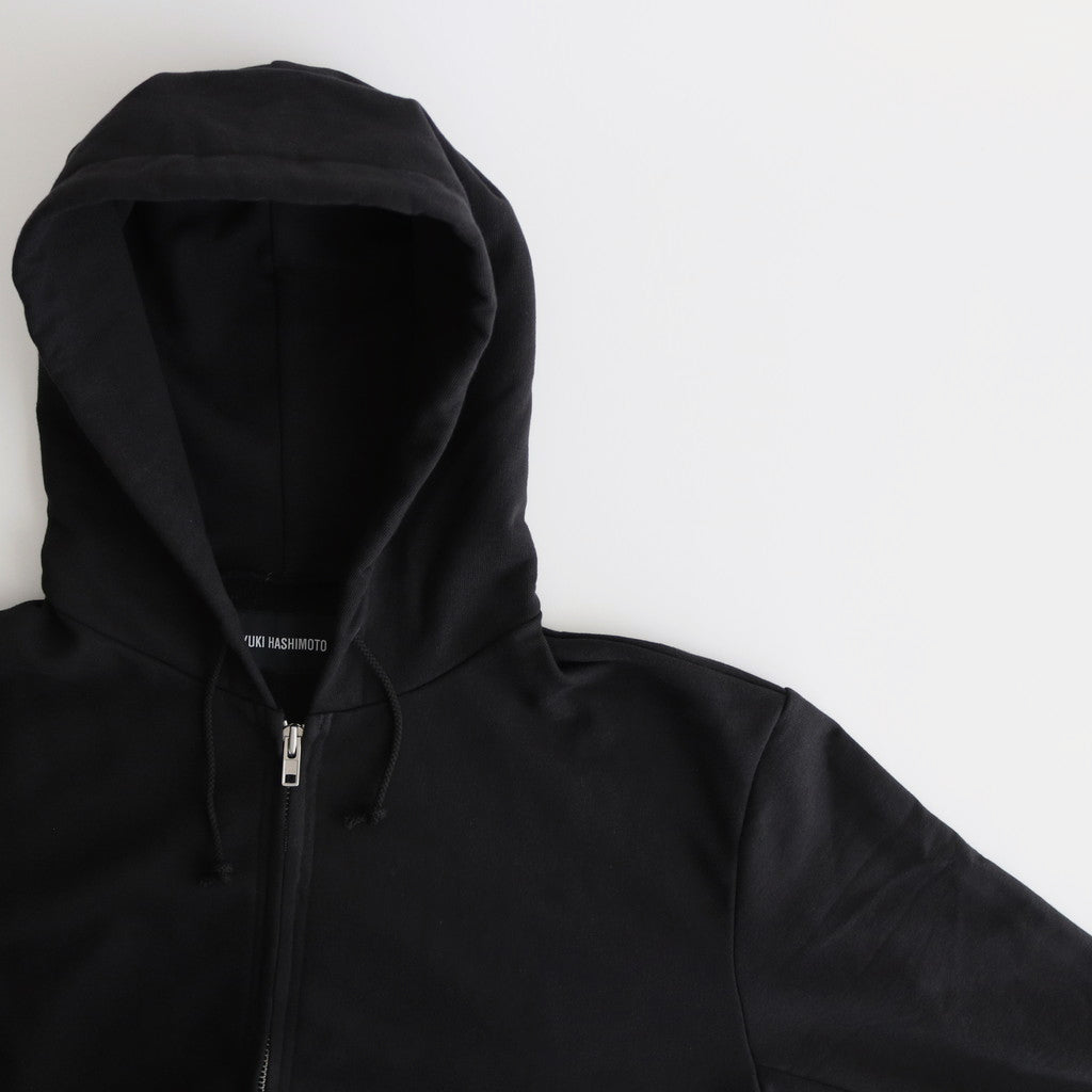 BACK PRINTED ZIP UP HOODIE #BLACK [241-01-0602]