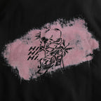 BACK PRINTED ZIP UP HOODIE #BLACK [241-01-0602]