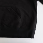 BACK PRINTED ZIP UP HOODIE #BLACK [241-01-0602]