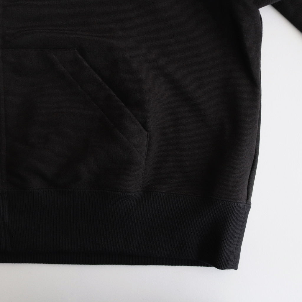 BACK PRINTED ZIP UP HOODIE #BLACK [241-01-0602]