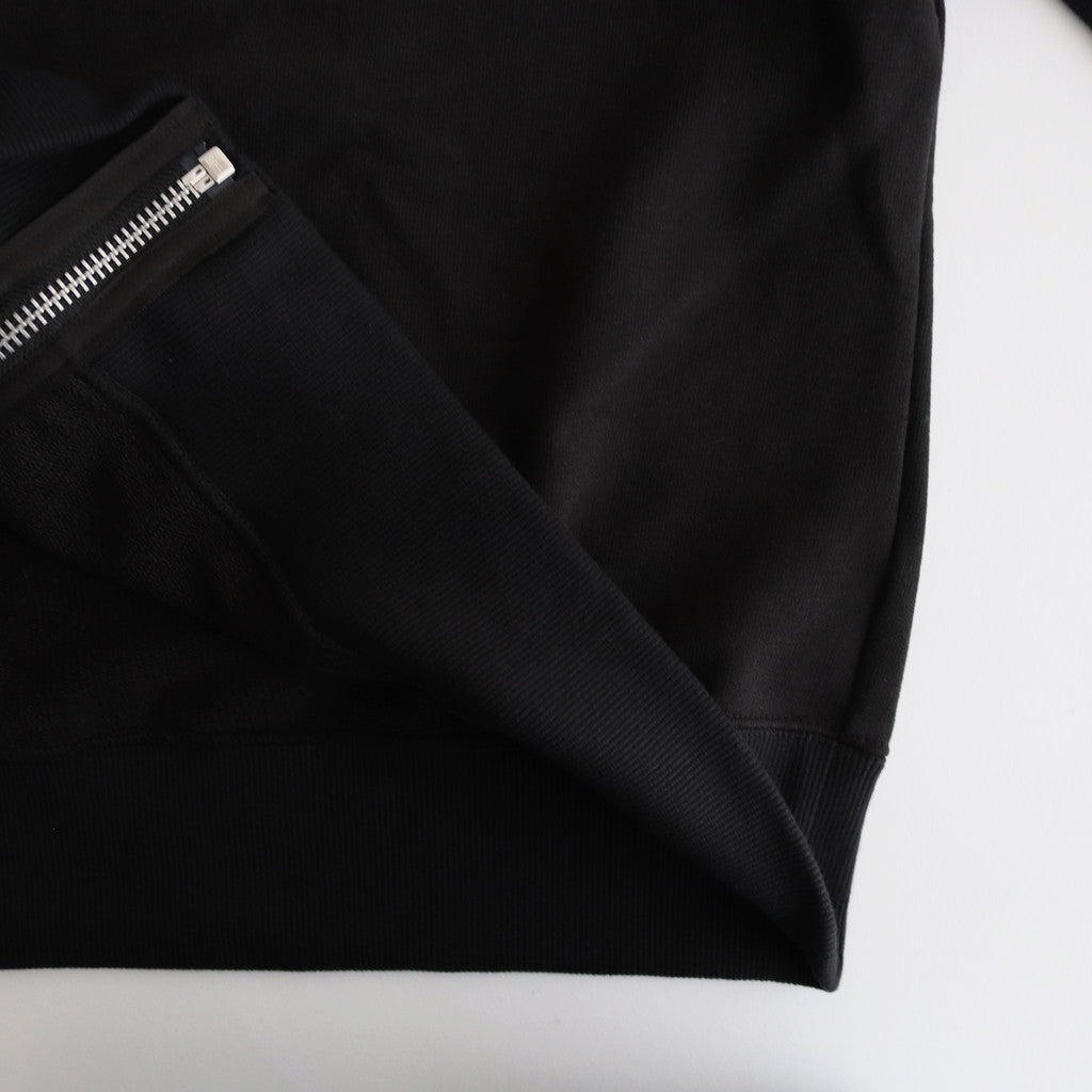 BACK PRINTED ZIP UP HOODIE #BLACK [241-01-0602]