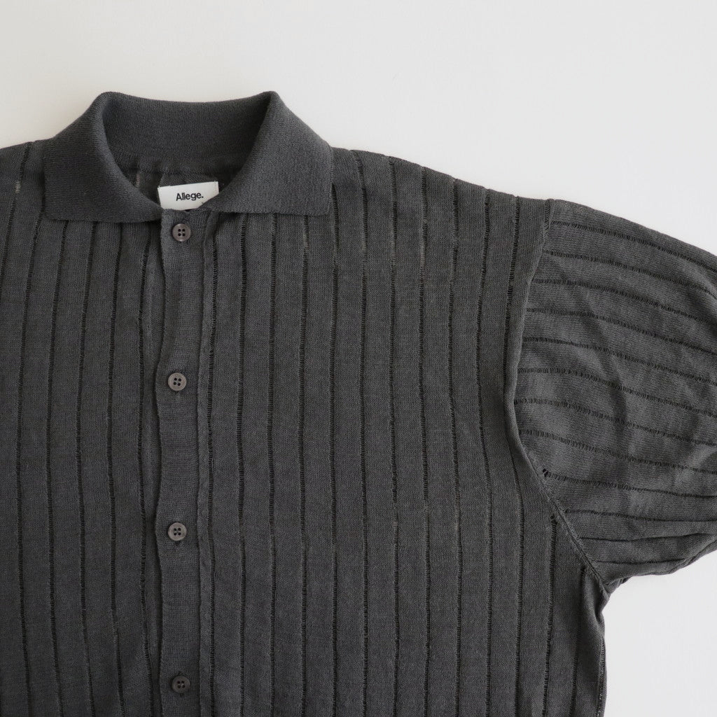 Line S/S Knit Shirt #GRAY [AL24S-KN02]