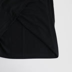 Y NECK T-SHIRTS #BLACK [TS-01-0001]