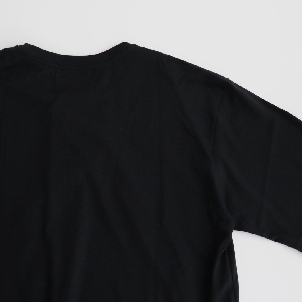 Y NECK T-SHIRTS #BLACK [TS-01-0001]