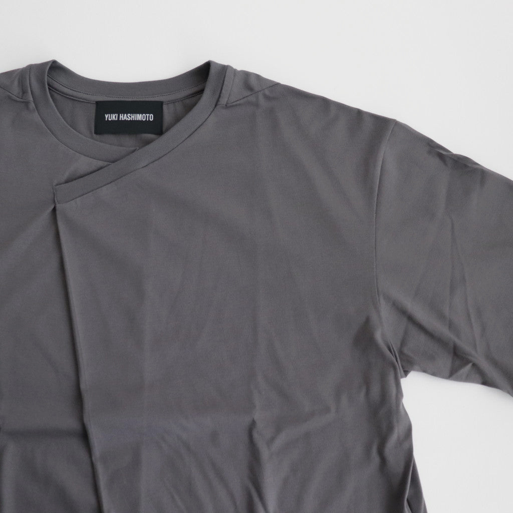 Y NECK T-SHIRTS #GREY [TS-01-0001]