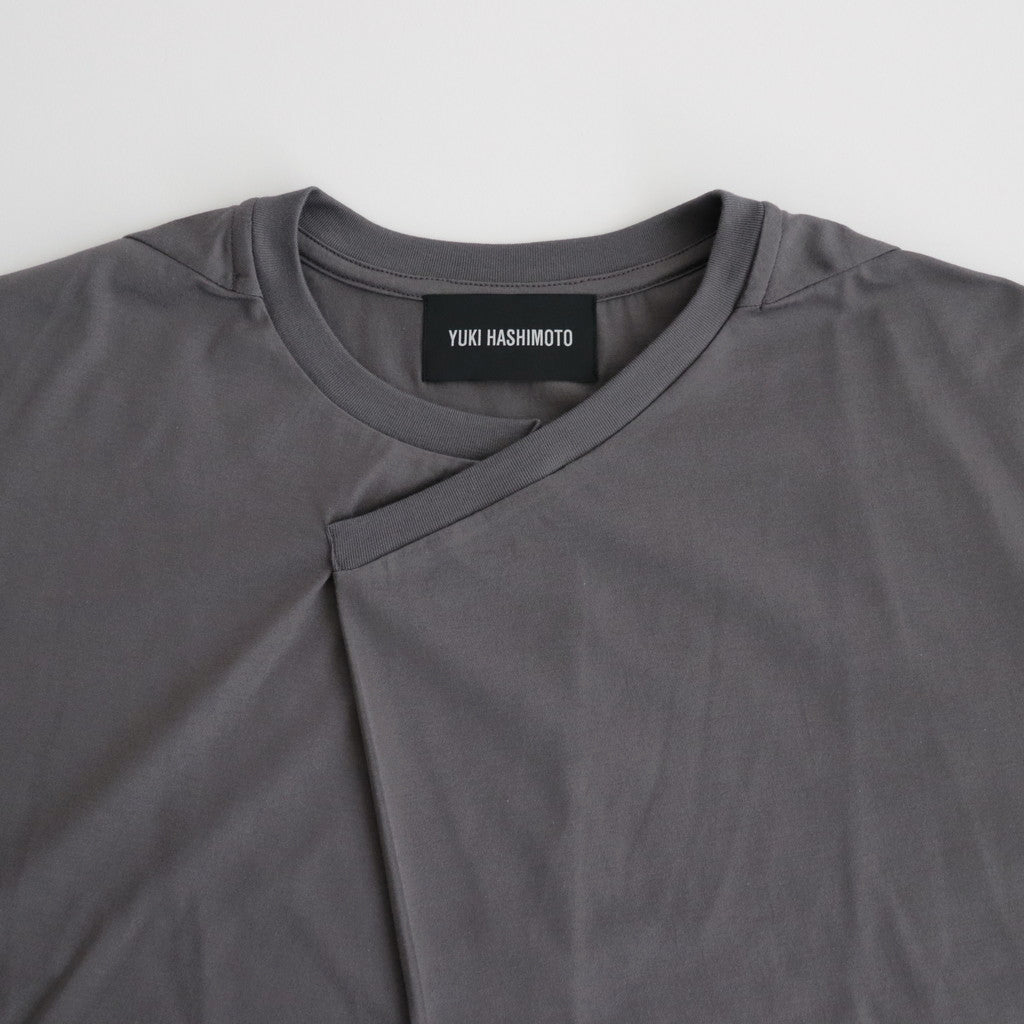 Y NECK T-SHIRTS #GREY [TS-01-0001]