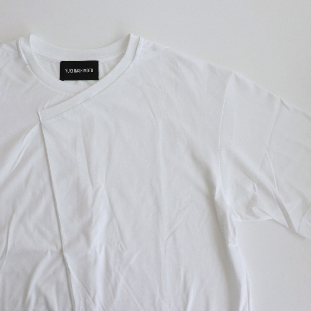 Y NECK T-SHIRTS #WHITE [TS-01-0001]