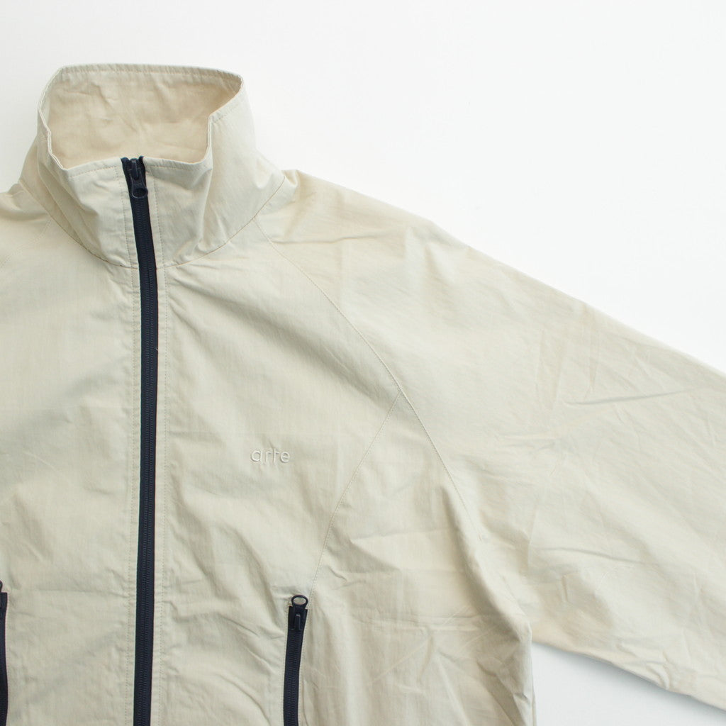 Curve Zipper Track Jacket #Cream/Navy [SS24-055J]