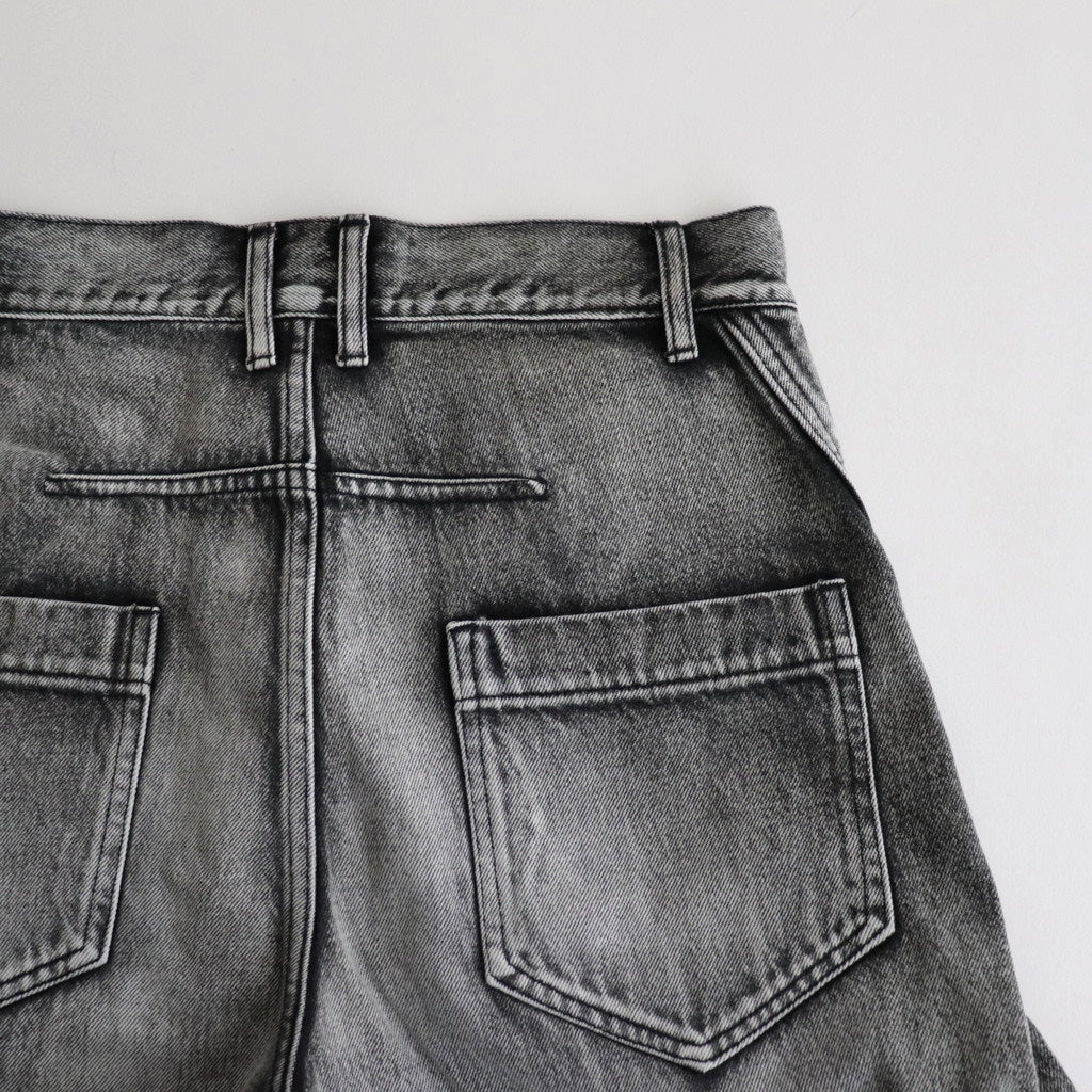 TWISTED DENIM CARGO #BLACK [241-01-0203]