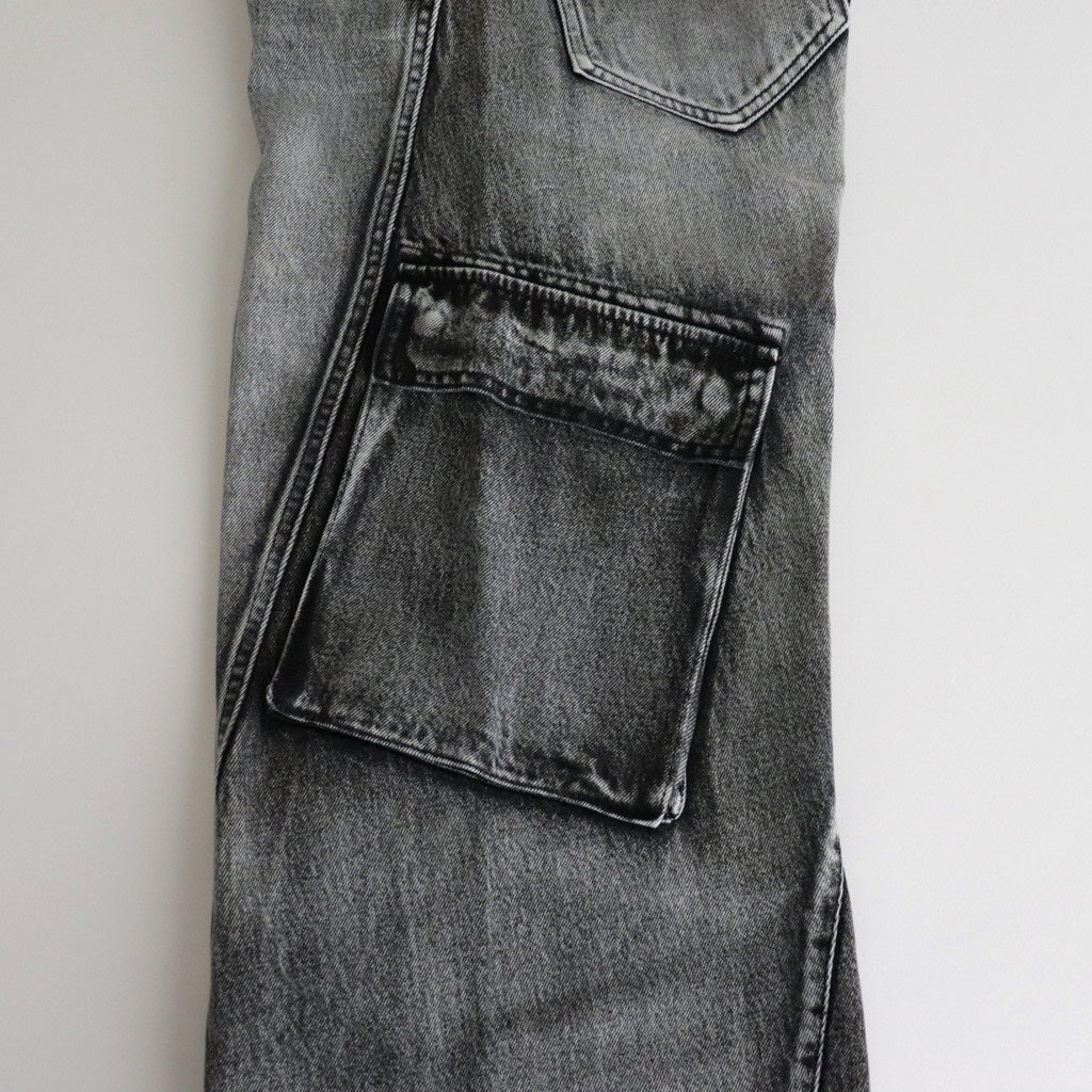 TWISTED DENIM CARGO #BLACK [241-01-0203]