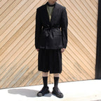 KIMONO BREASTED JACKET #black [S24SS04JKT]