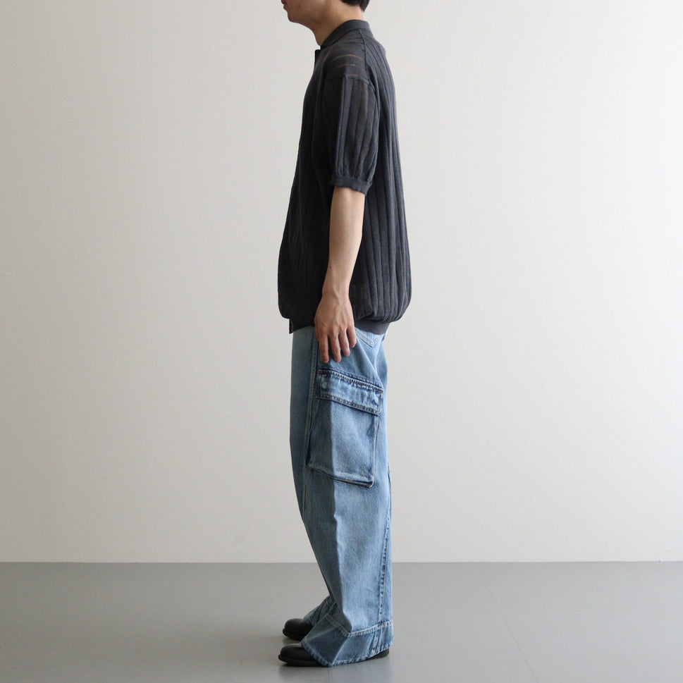 Line S/S Knit Shirt #GRAY [AL24S-KN02]