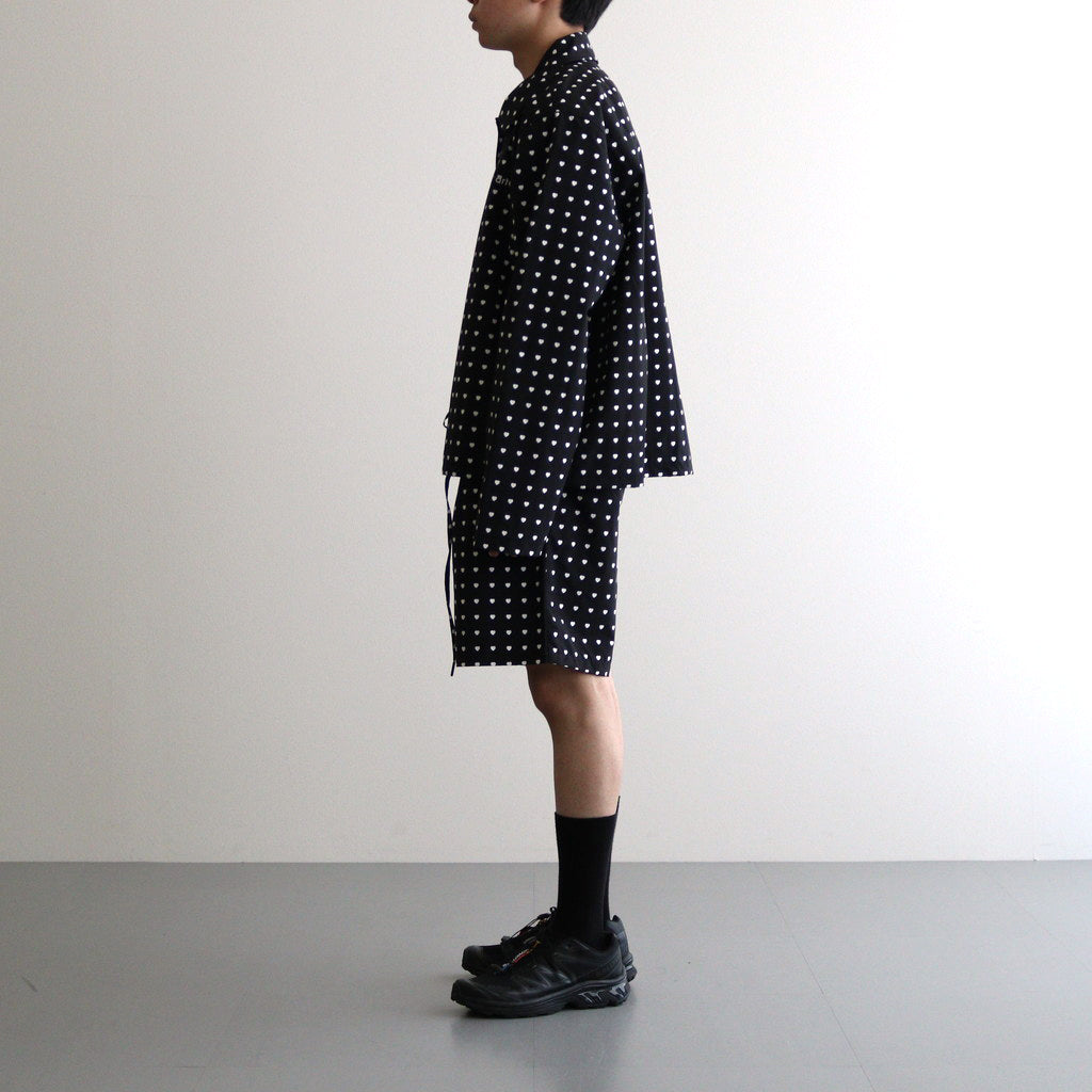 Shorts heat print #black/white [SS24-130SHO]