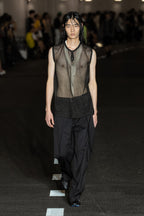 PETAL WIDE TROUSERS #Stripes Black [SHSS24002]