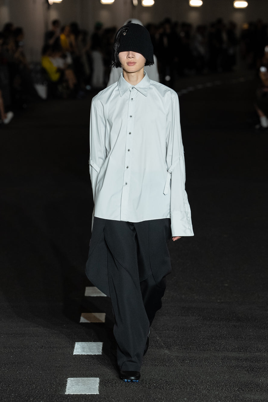 STRAPPED SHIRT #Light Grey [SHSS24008]