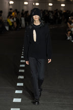 KNITTED HOLE JUMPER #Black [SHSS24025]