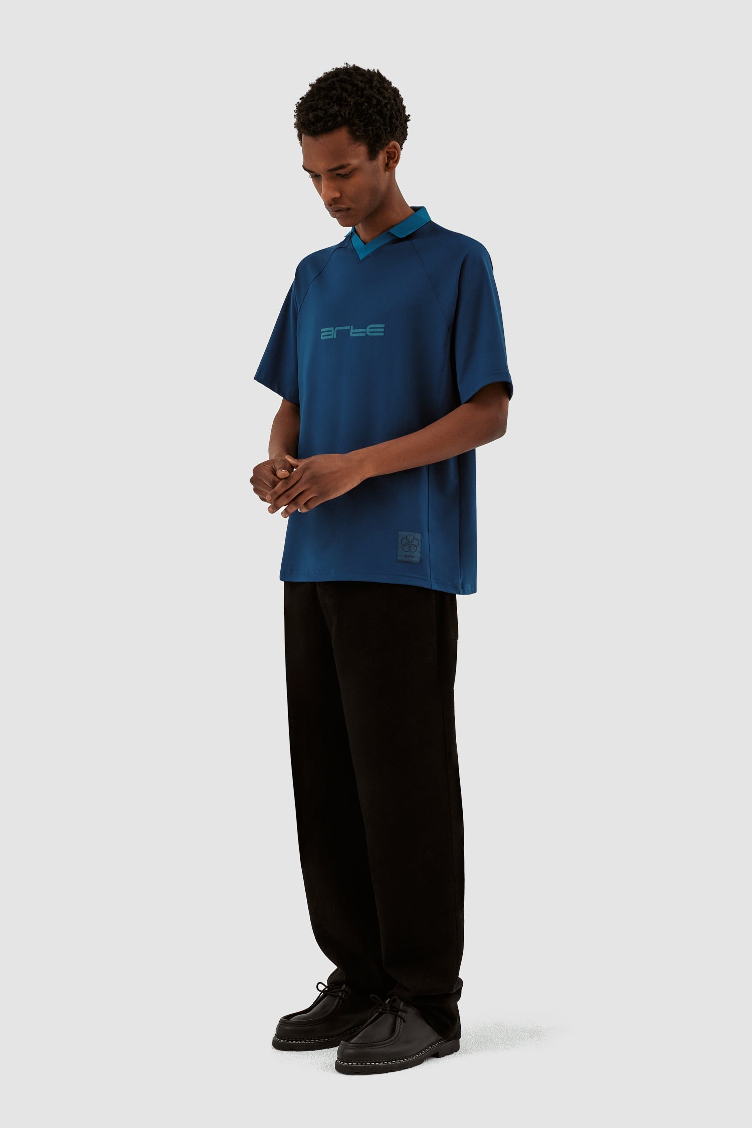 Taylor Collar T-shirt #Navy [SS24-090T]