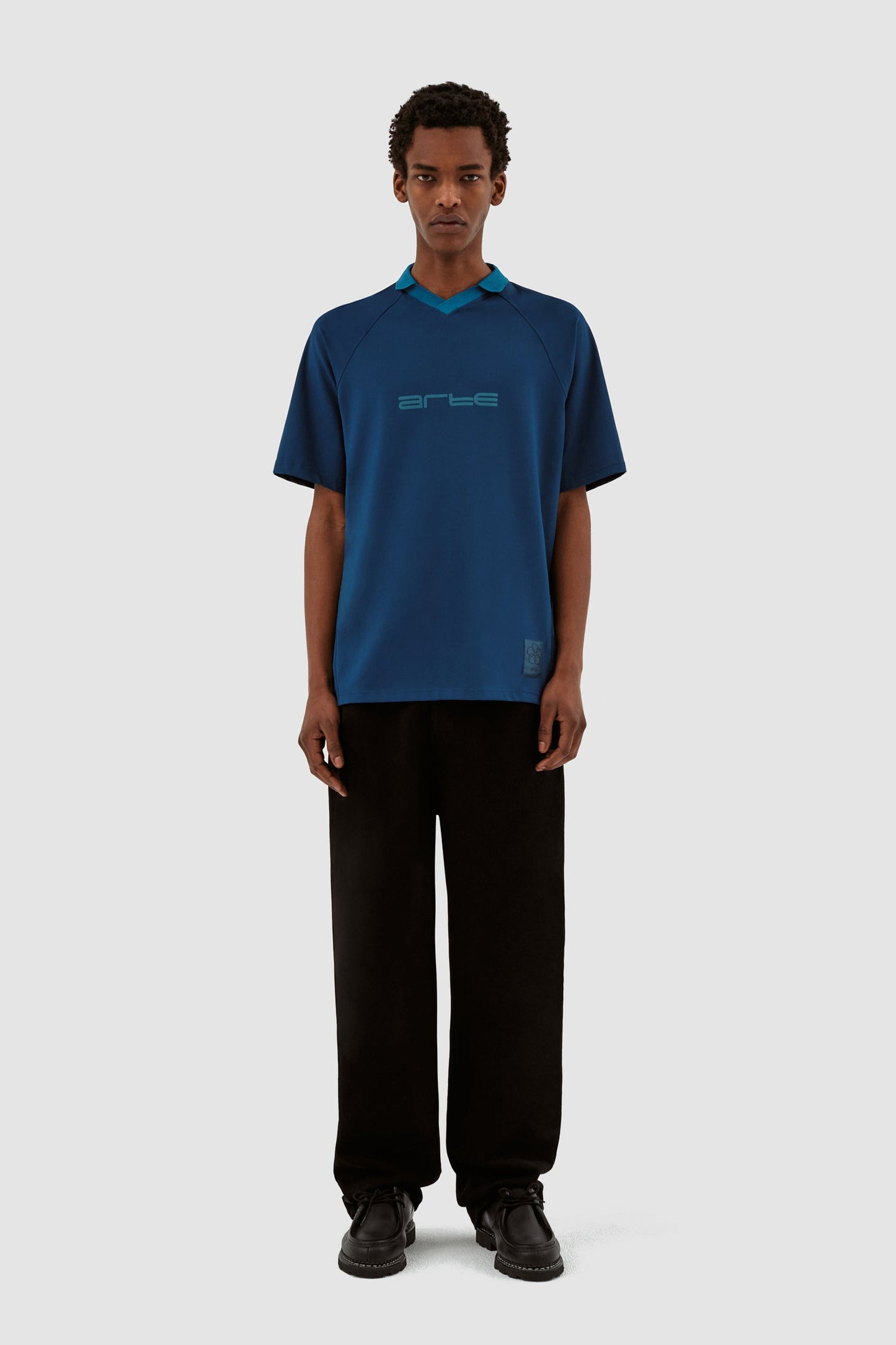 Taylor Collar T-shirt #Navy [SS24-090T]