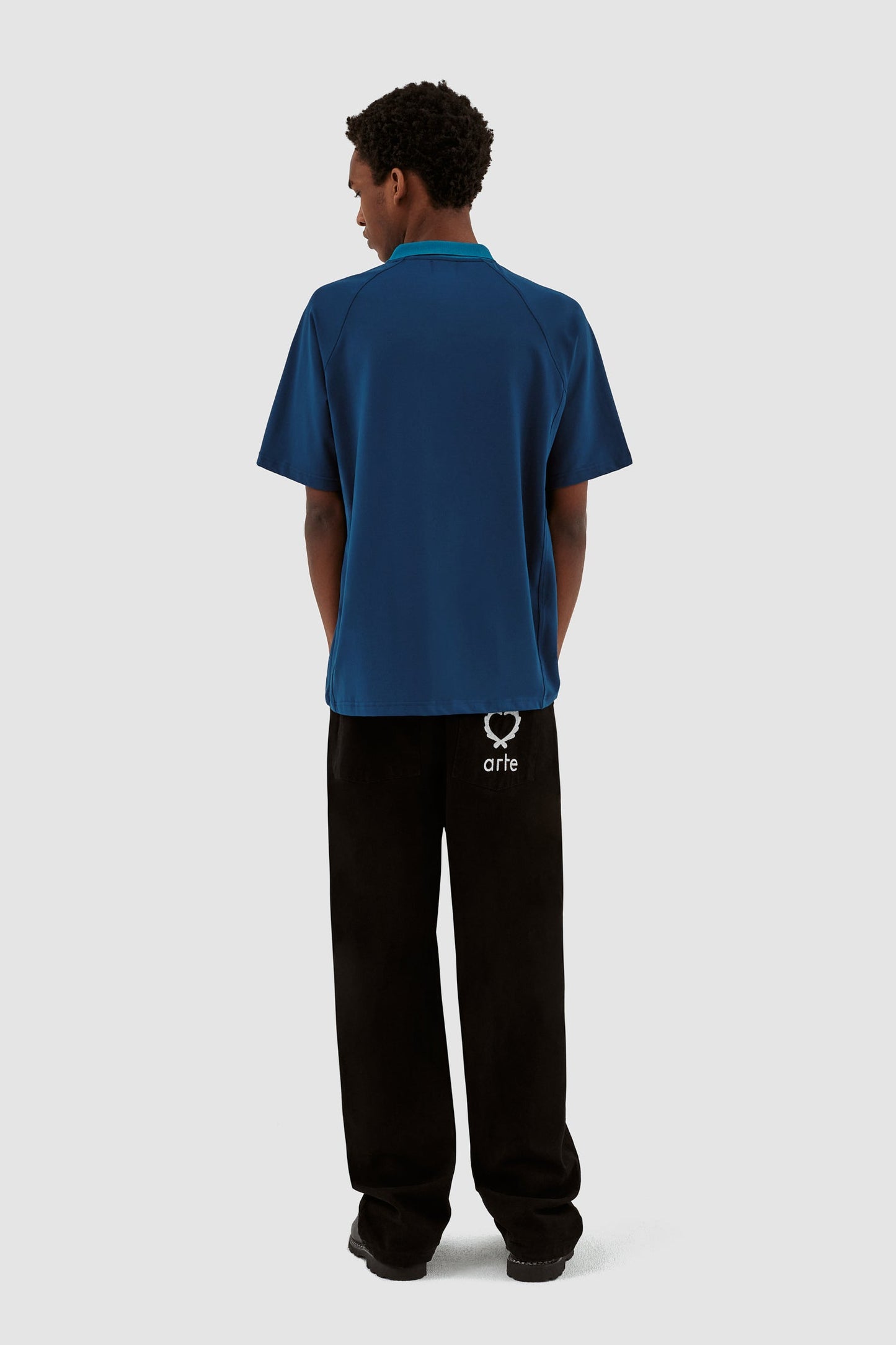 Taylor Collar T-shirt #Navy [SS24-090T]
